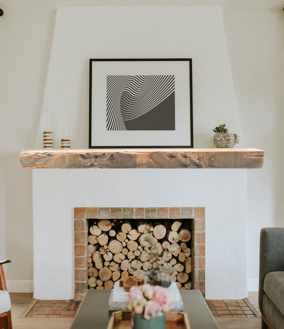 Reclaimed Wood Fireplace Mantel - Dakota Timber Co - Fireplace Mantels
