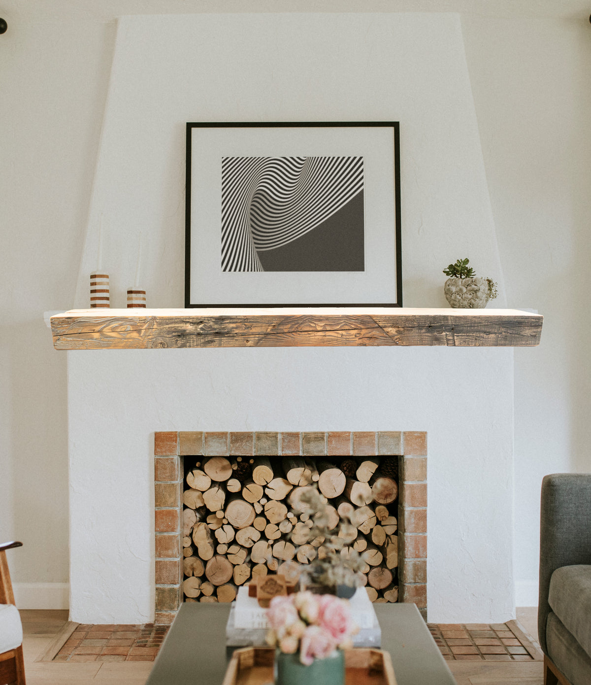 Reclaimed Wood Fireplace Mantel - Dakota Timber Co - Fireplace Mantels