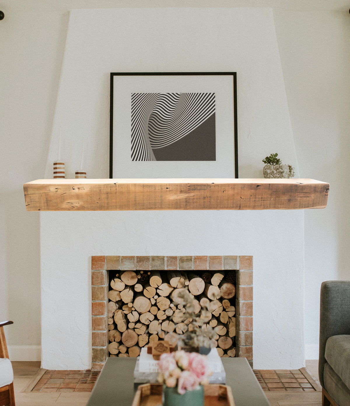 Reclaimed Wood Fireplace Mantel - Dakota Timber Co - Fireplace Mantels
