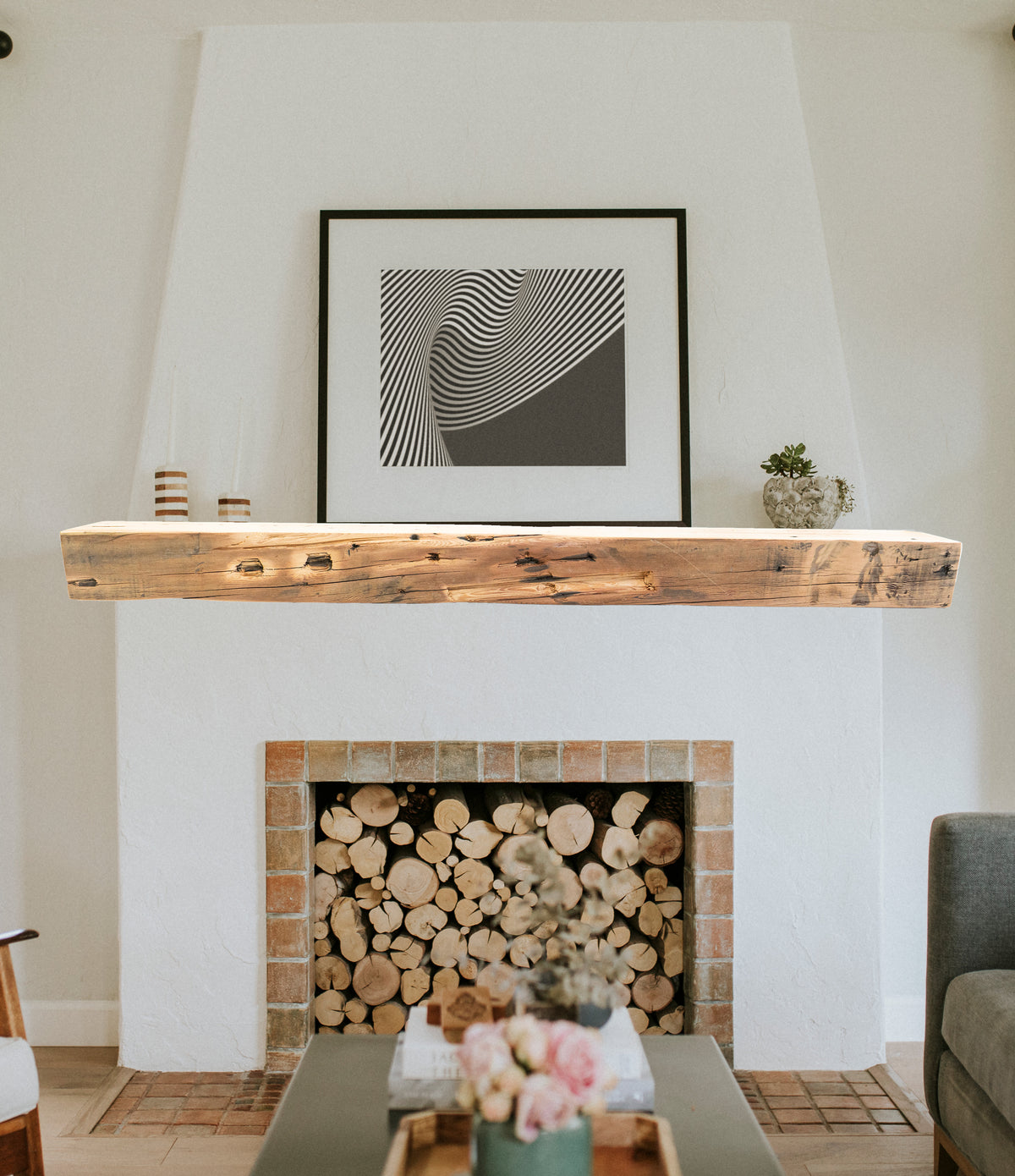 Reclaimed Wood Fireplace Mantel - Dakota Timber Co - Fireplace Mantels