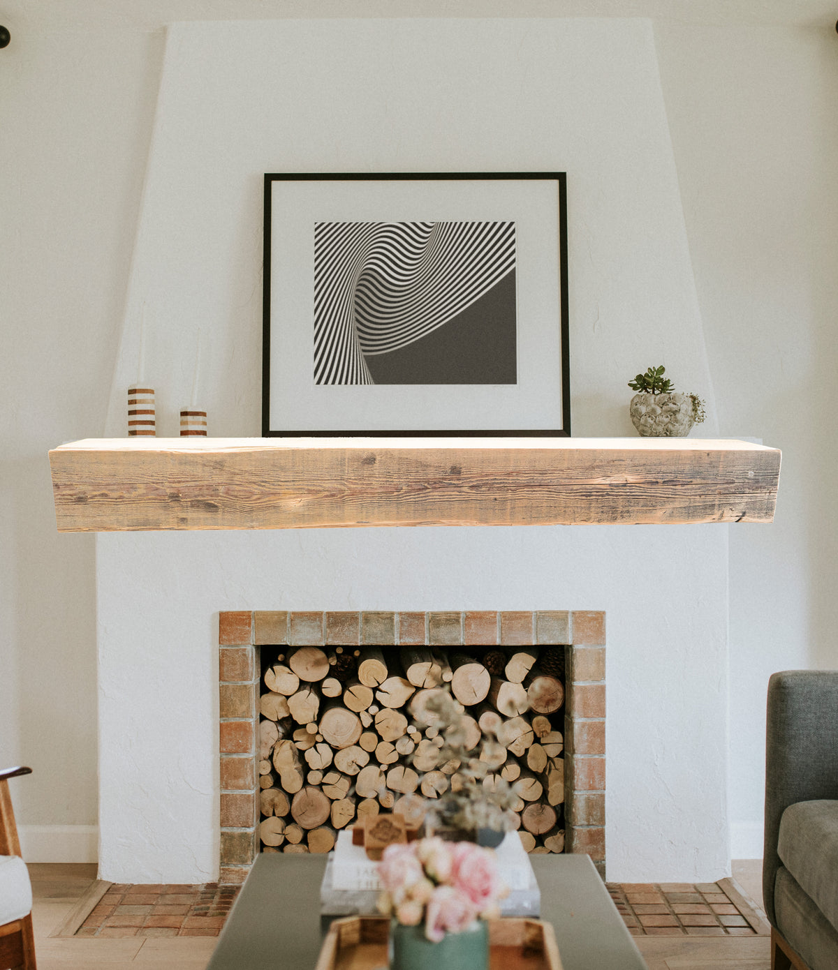 Reclaimed Wood Fireplace Mantel - Dakota Timber Co - Fireplace Mantels
