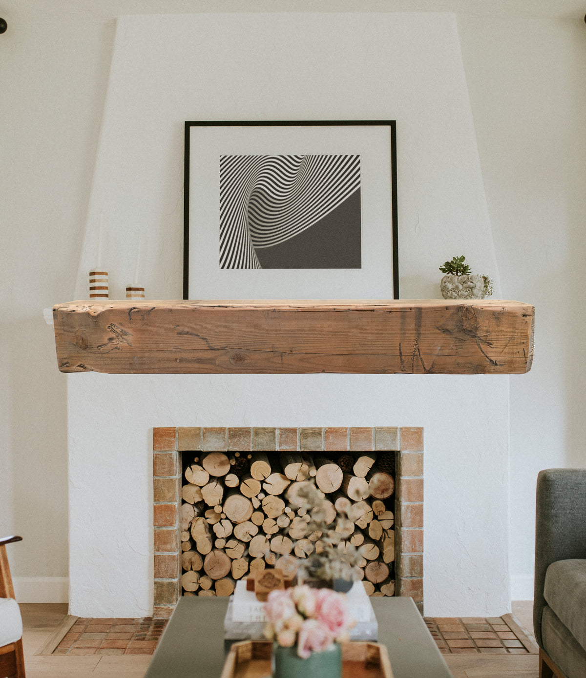 Reclaimed Wood Fireplace Mantel - Dakota Timber Co - Fireplace Mantels