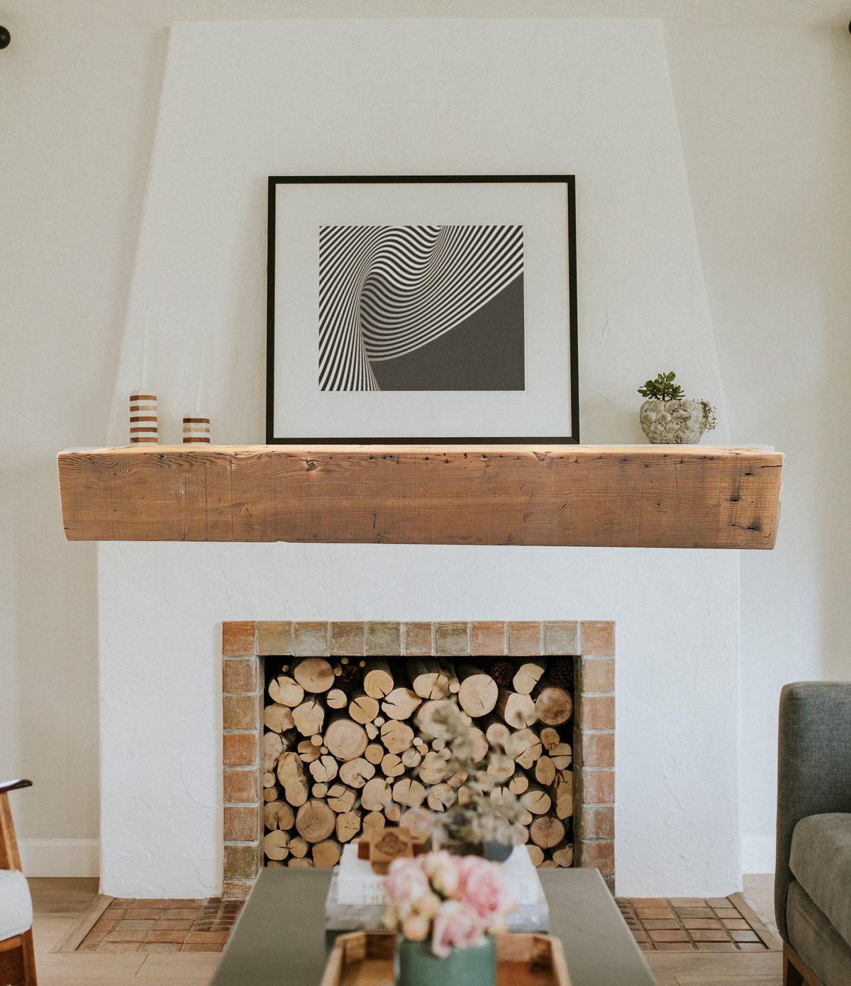 Reclaimed Wood Fireplace Mantel - Dakota Timber Co - Fireplace Mantels