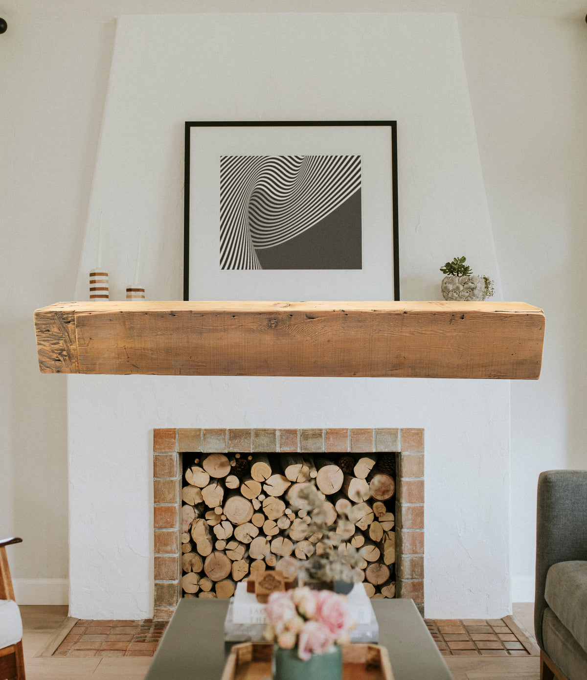 Reclaimed Wood Fireplace Mantel - Dakota Timber Co - Fireplace Mantels