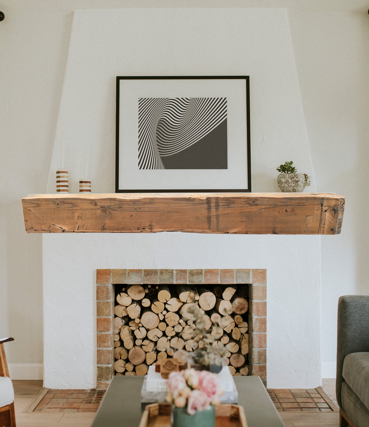 Reclaimed Wood Fireplace Mantel - Dakota Timber Co - Fireplace Mantels