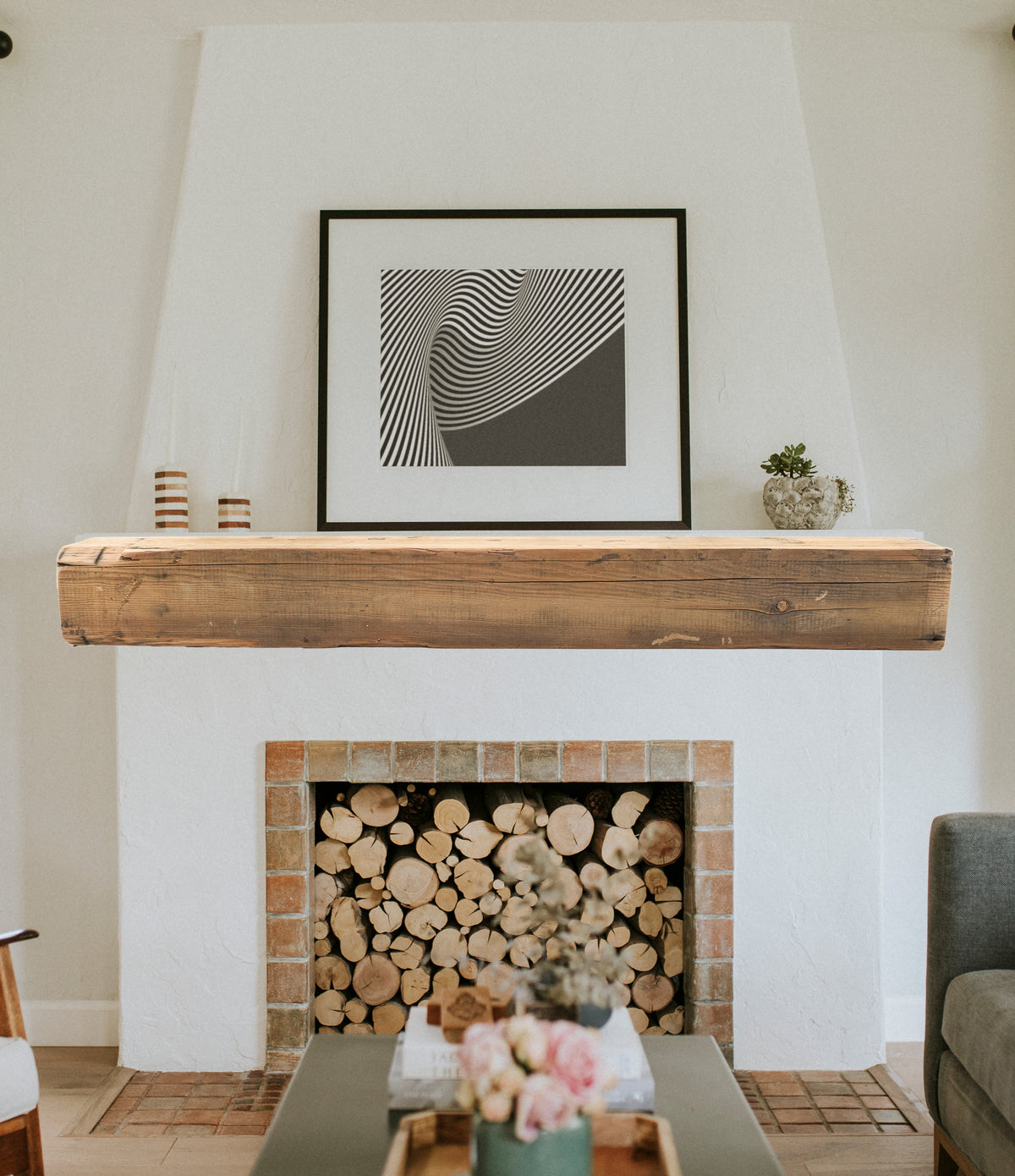 Reclaimed Wood Fireplace Mantel - Dakota Timber Co - Fireplace Mantels