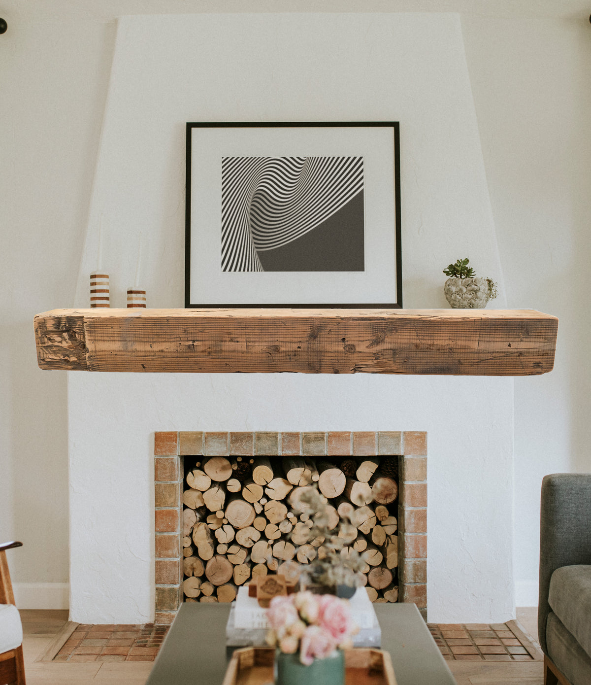 Reclaimed Wood Fireplace Mantel - Dakota Timber Co - Fireplace Mantels