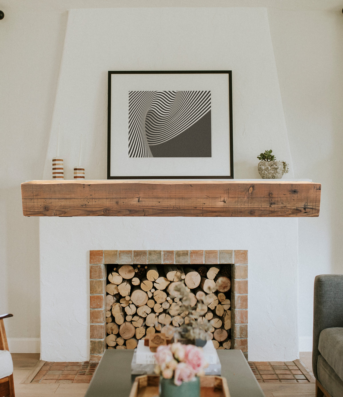 Reclaimed Wood Fireplace Mantel - Dakota Timber Co - Fireplace Mantels