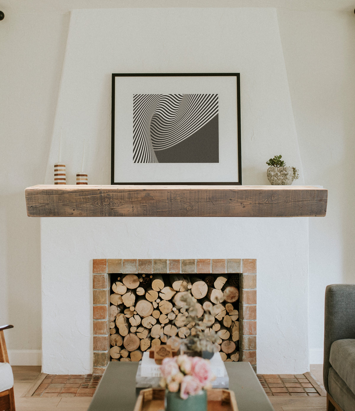 Reclaimed Wood Fireplace Mantel - Dakota Timber Co - Fireplace Mantels
