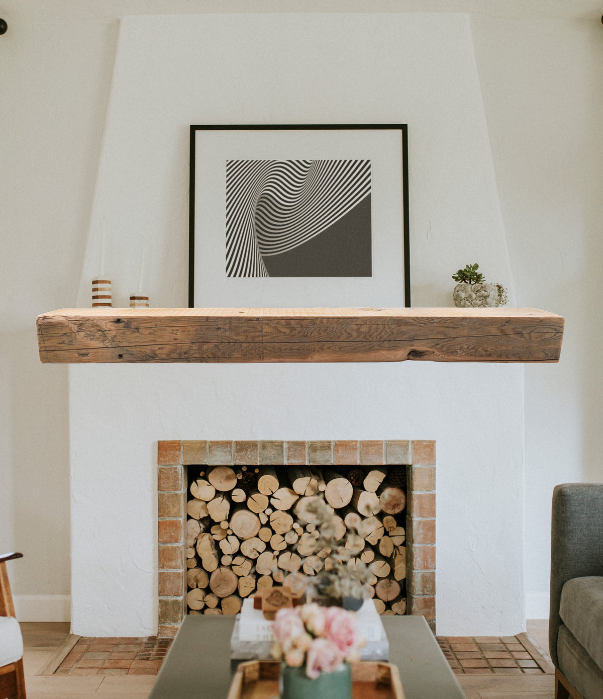 Reclaimed Wood Fireplace Mantel - Dakota Timber Co - Fireplace Mantels