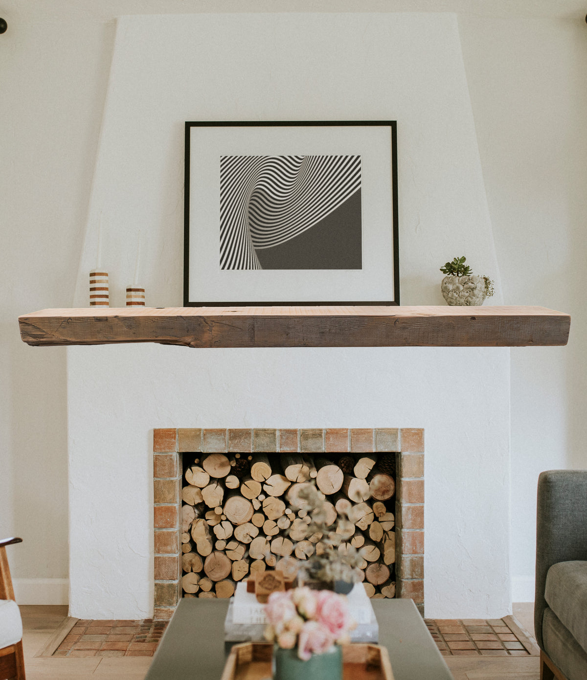 Reclaimed Wood Fireplace Mantel - Dakota Timber Co - Fireplace Mantels