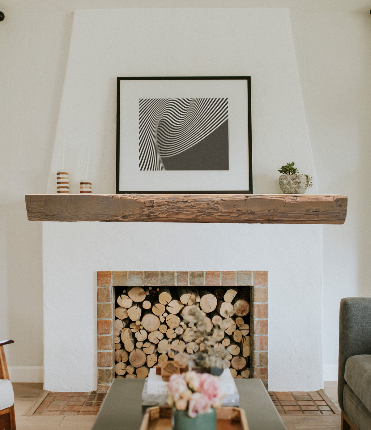 Reclaimed Wood Fireplace Mantel - Dakota Timber Co - Fireplace Mantels