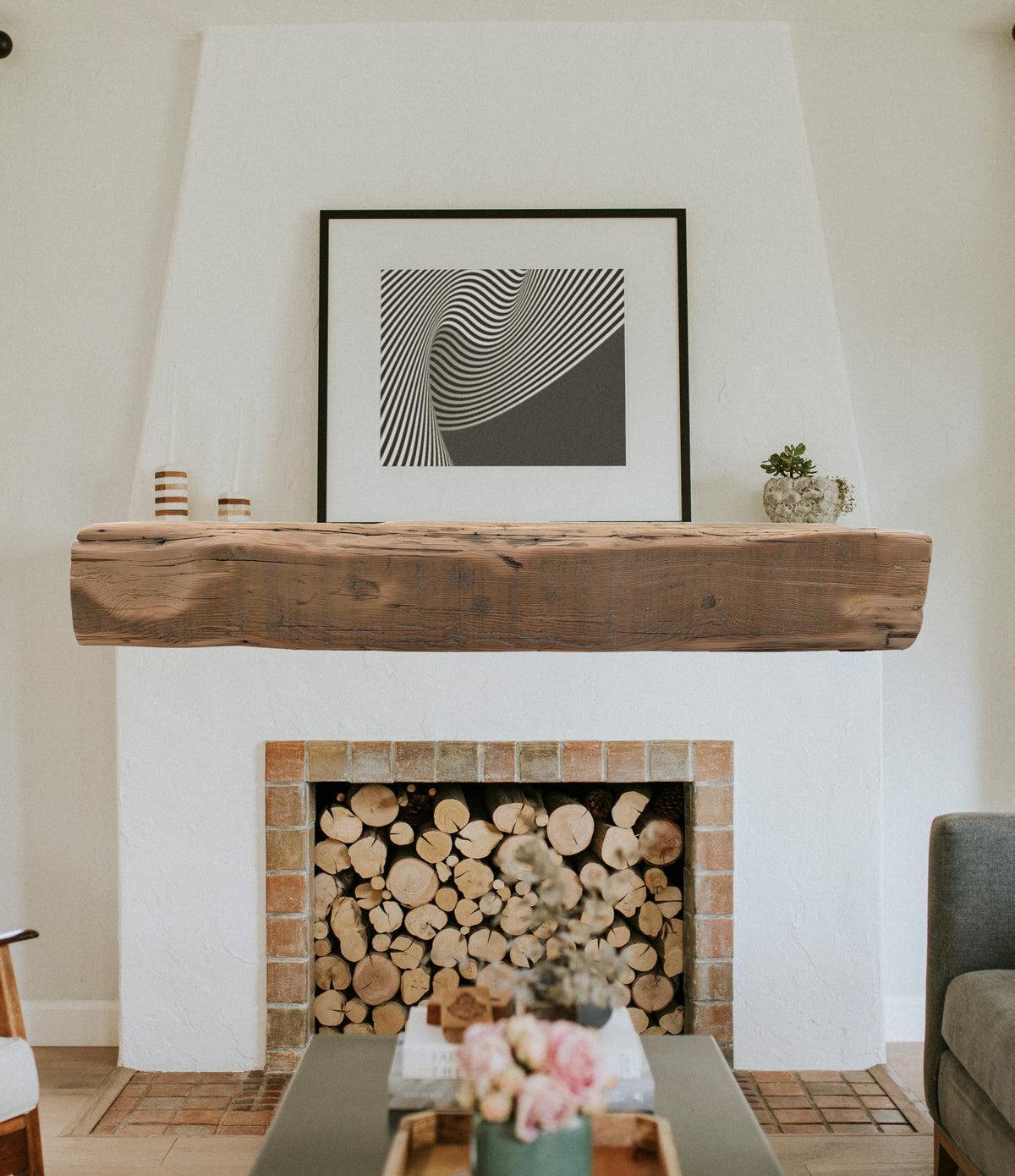 Reclaimed Wood Fireplace Mantel - Dakota Timber Co - Fireplace Mantels