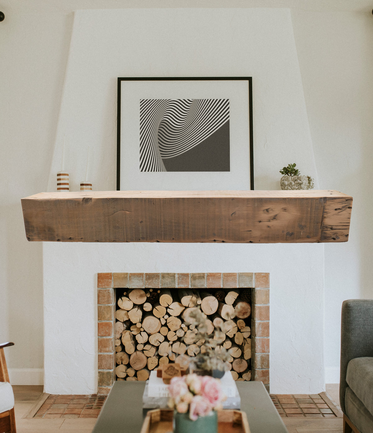 Reclaimed Wood Fireplace Mantel - Dakota Timber Co - Fireplace Mantels