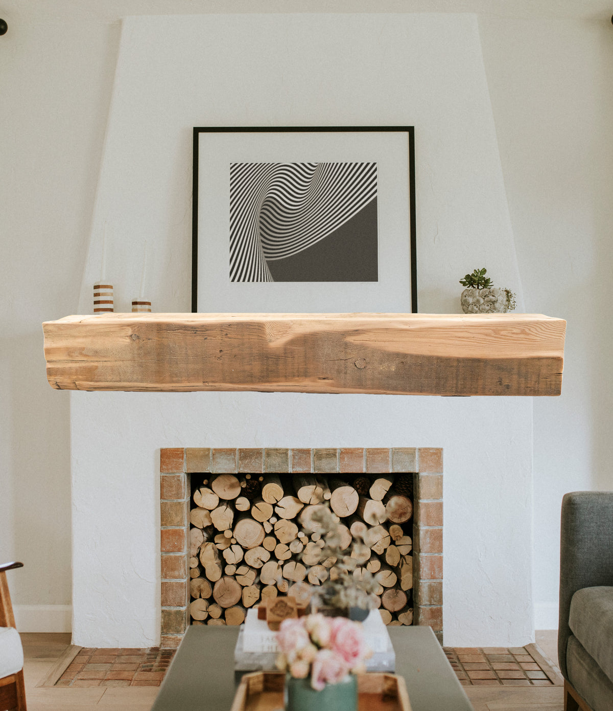 Reclaimed Wood Fireplace Mantel - Dakota Timber Co - Fireplace Mantels