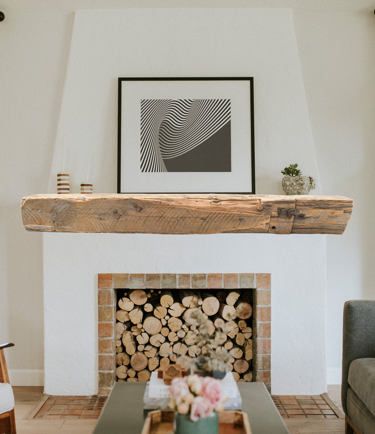 Reclaimed Wood Fireplace Mantel - Dakota Timber Co - Fireplace Mantels
