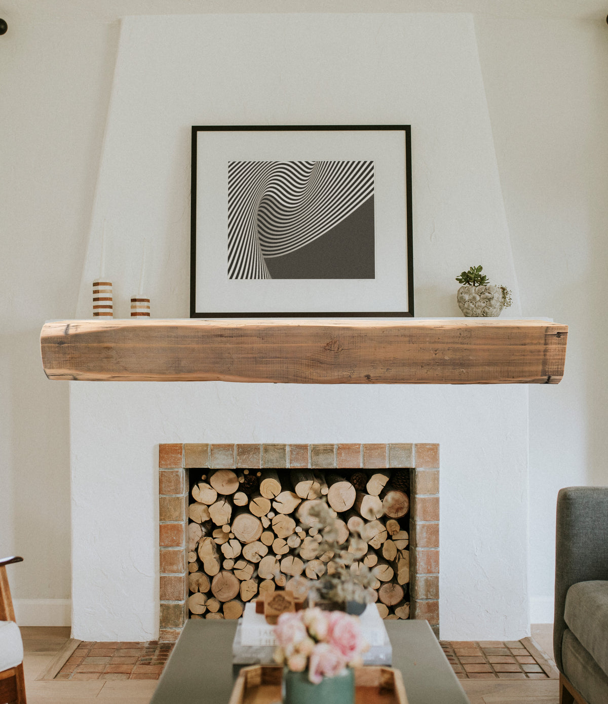 Reclaimed Wood Fireplace Mantel - Dakota Timber Co - Fireplace Mantels