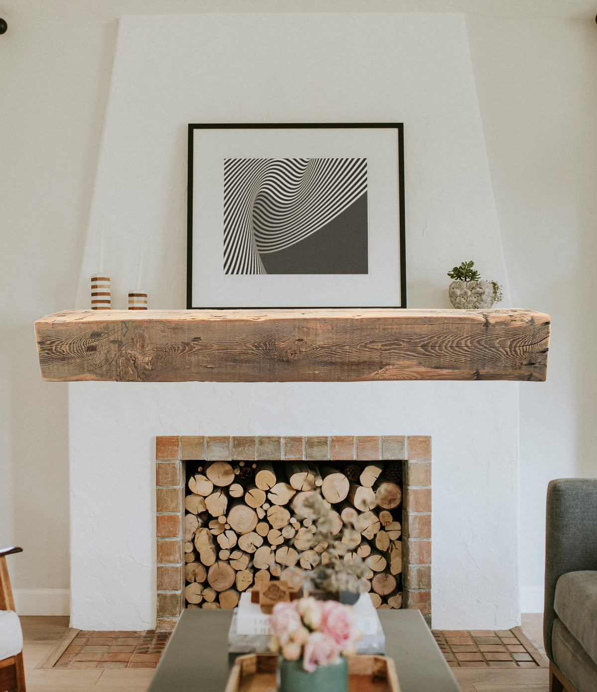 Reclaimed Wood Fireplace Mantel - Dakota Timber Co - Fireplace Mantels