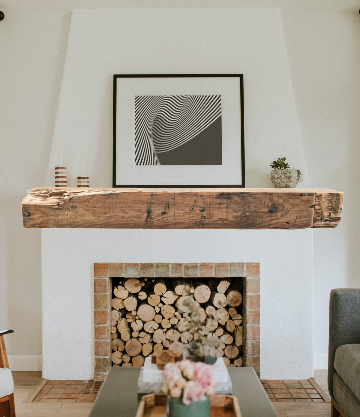 Reclaimed Wood Fireplace Mantel - Dakota Timber Co - Fireplace Mantels