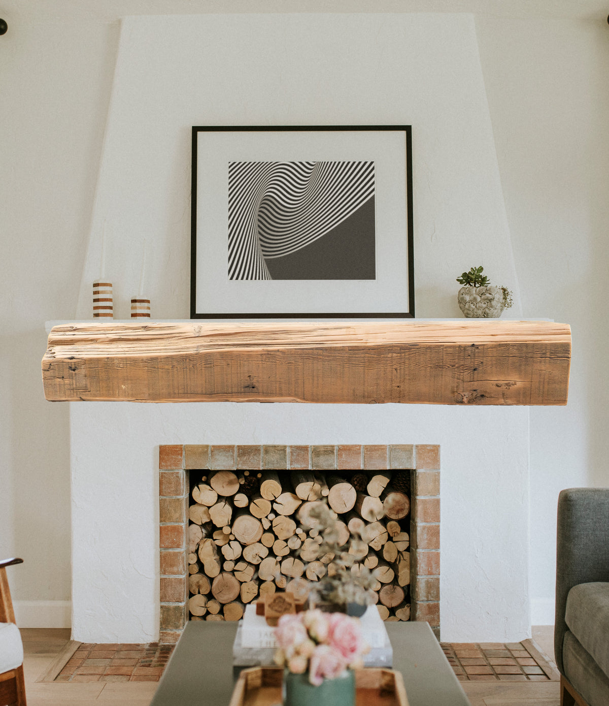 Reclaimed Wood Fireplace Mantel - Dakota Timber Co - Fireplace Mantels