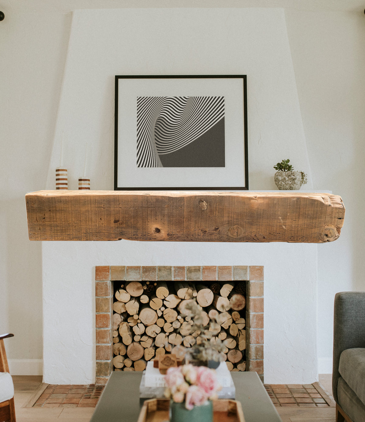 Reclaimed Wood Fireplace Mantel - Dakota Timber Co - Fireplace Mantels