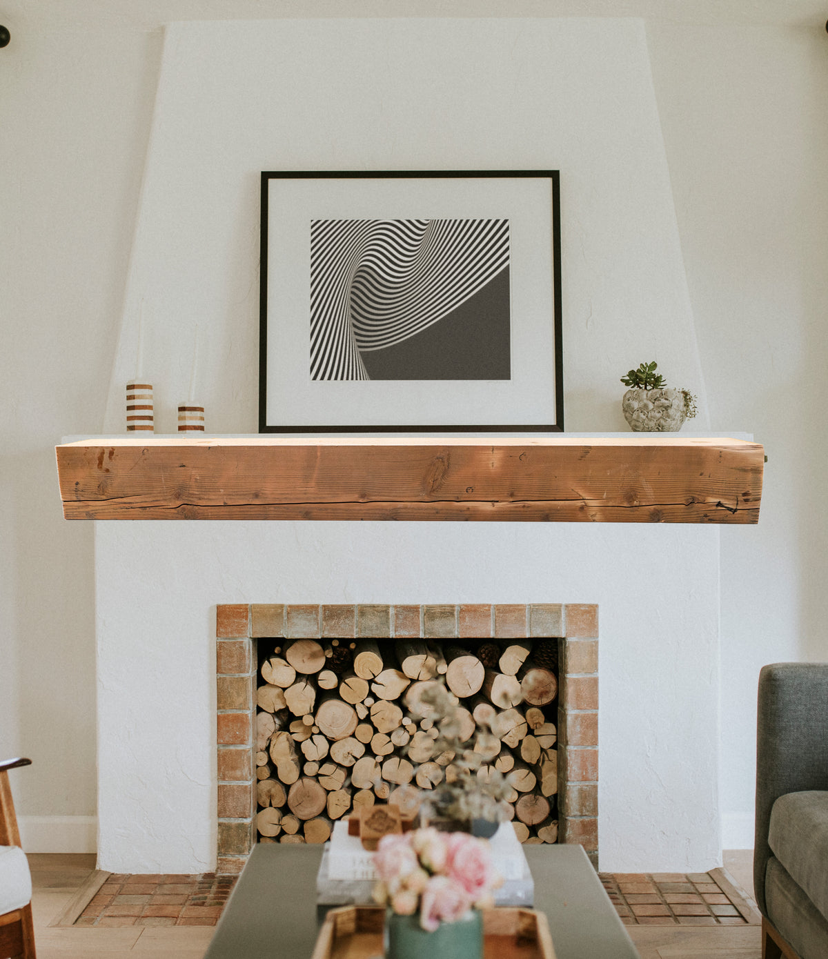 Reclaimed Wood Fireplace Mantel - Dakota Timber Co - Fireplace Mantels
