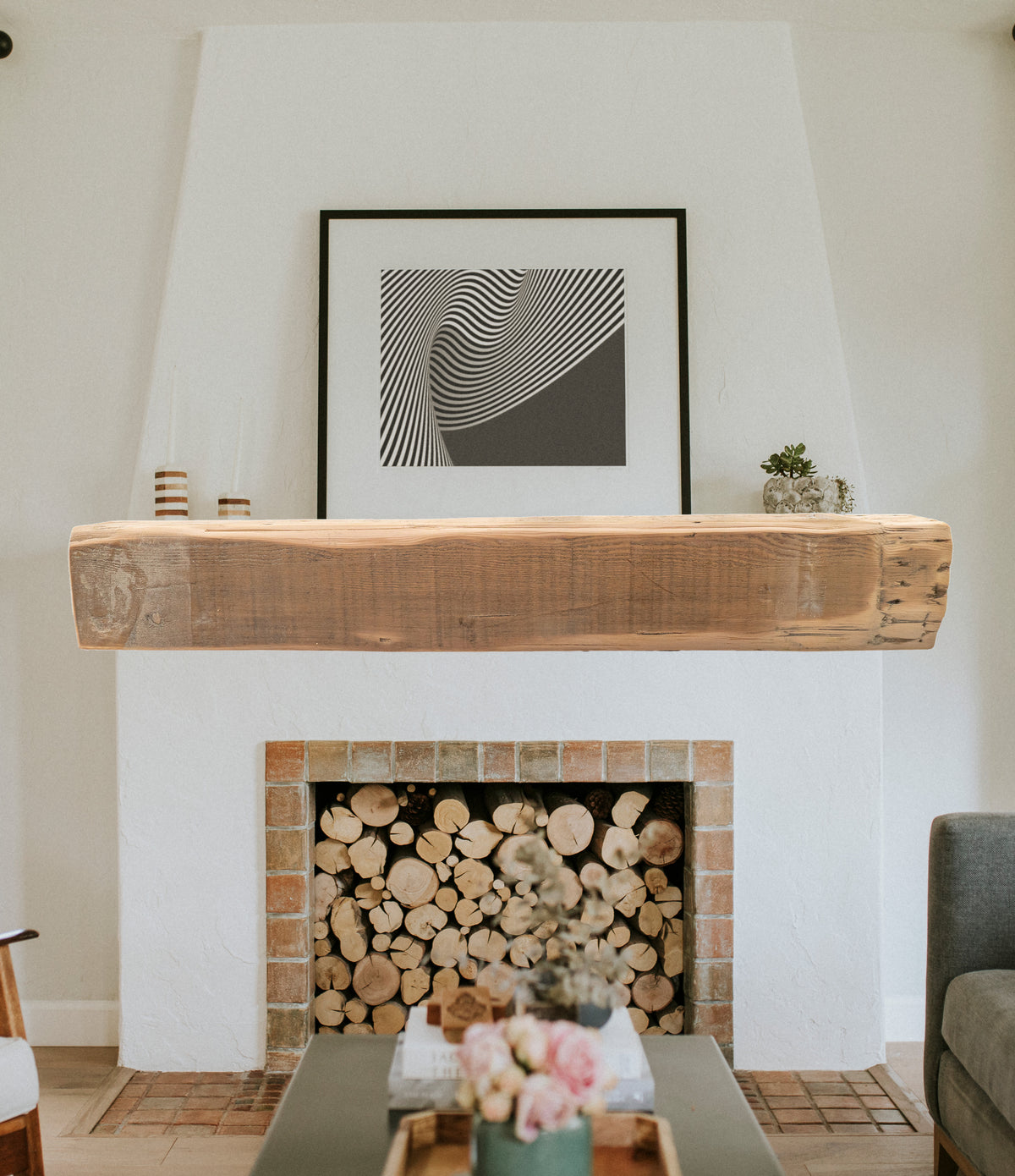 Reclaimed Wood Fireplace Mantel - Dakota Timber Co - Fireplace Mantels