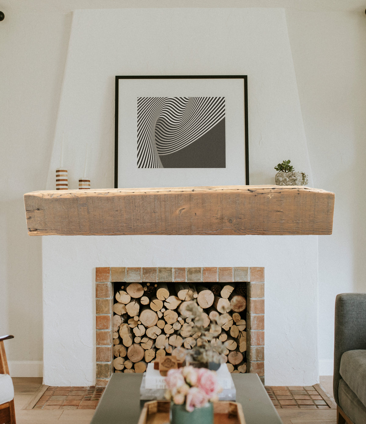 Reclaimed Wood Fireplace Mantel - Dakota Timber Co - Fireplace Mantels