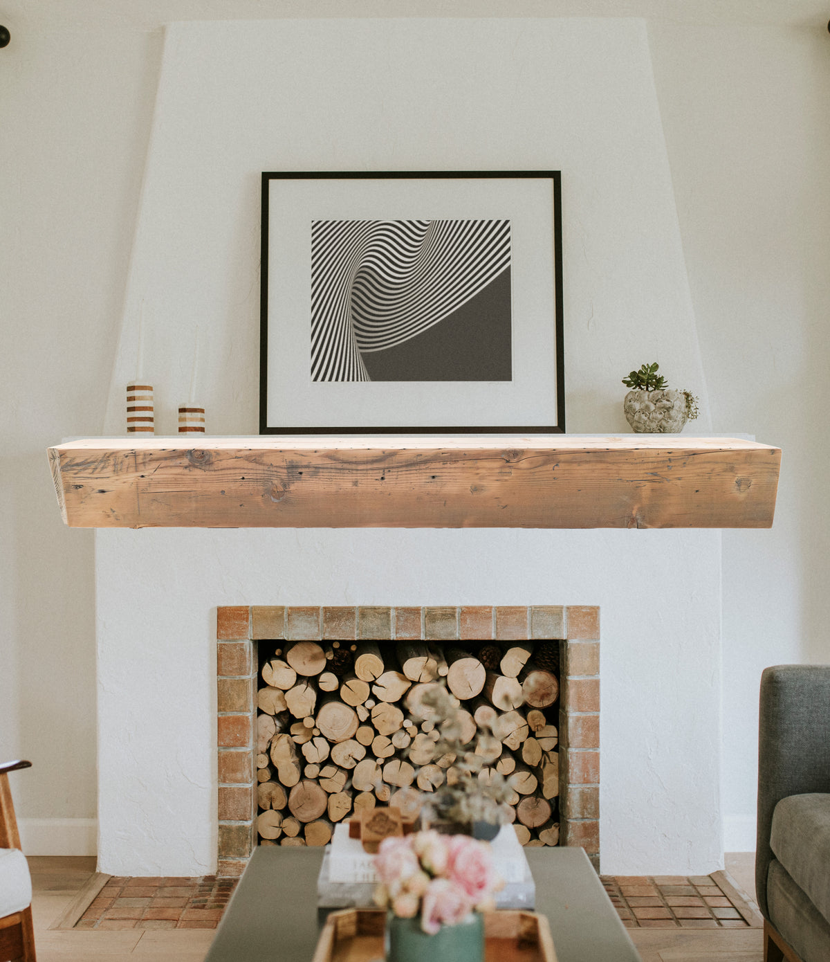 Reclaimed Wood Fireplace Mantel - Dakota Timber Co - Fireplace Mantels