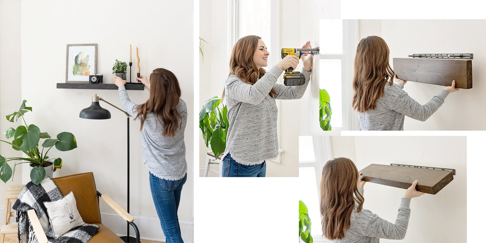 Floating Shelf Kits - Dakota Timber Co. - Natural Wood Floating Shelves