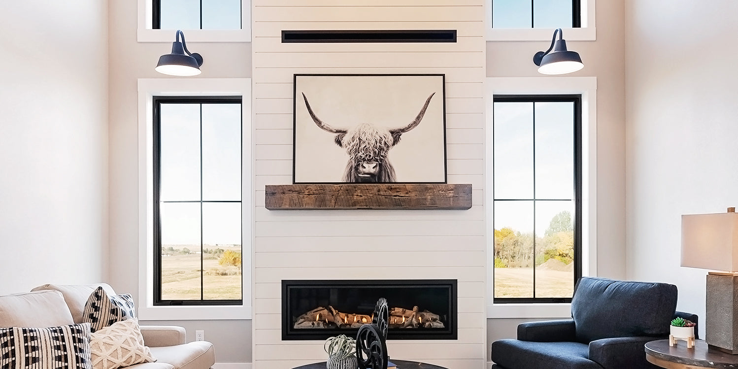 Rustic Reclaimed Mantel - Dakota Timber Co Mantels - Fireplace Mantle