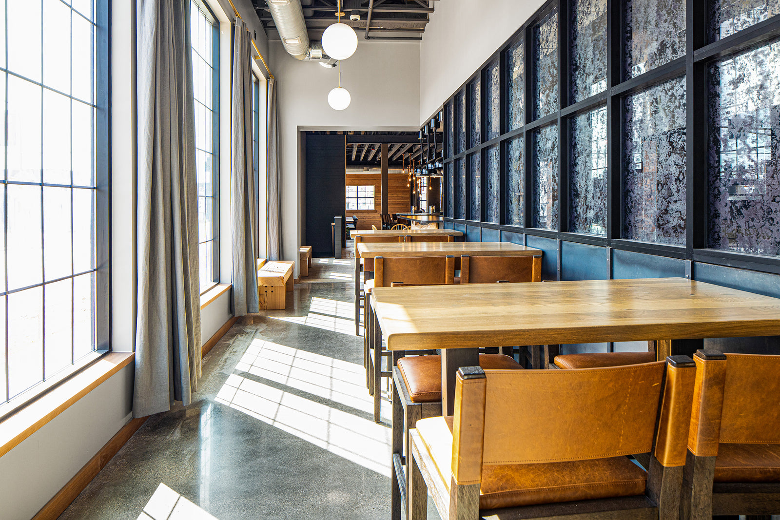 Custom Restaurant Table Tops | Reclaimed Urban Wood Table Tops | Dakota Timber Company | Fargo Wood Store | 701 Eateries Table Design