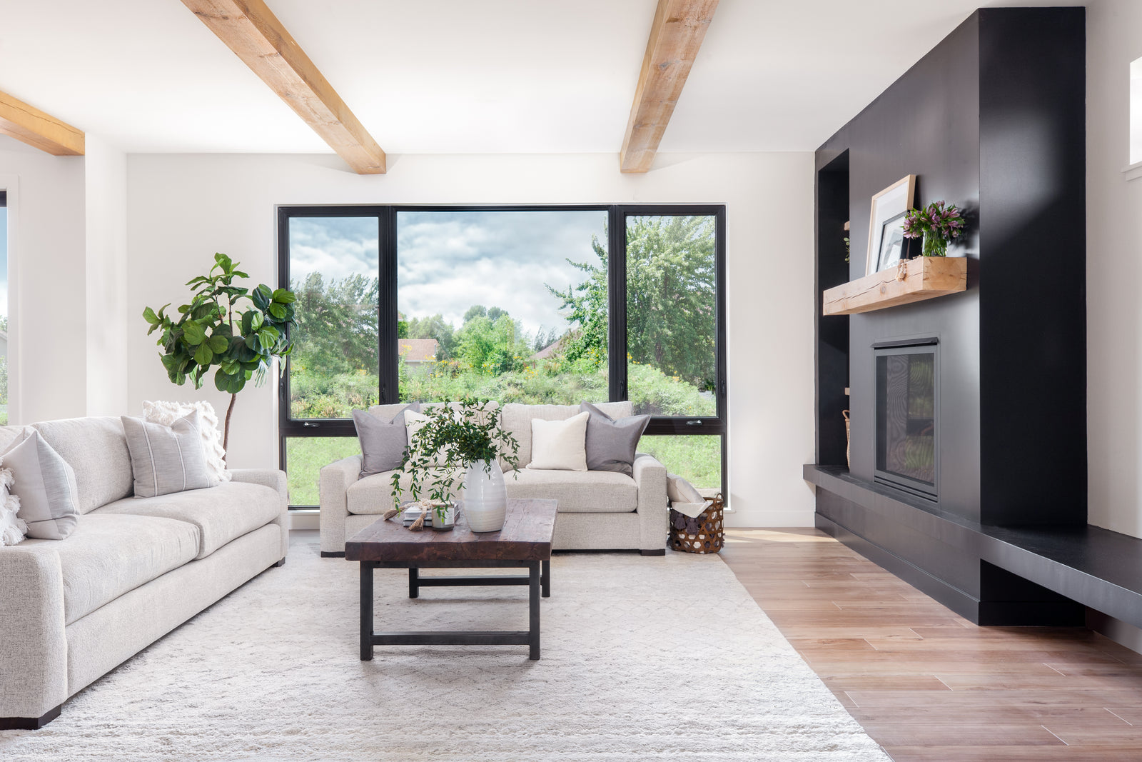 Modern Wood Ceiling Beams | Light Wood Timber Beams | Dakota Timber Company Beams | Fargo, ND | Studio West