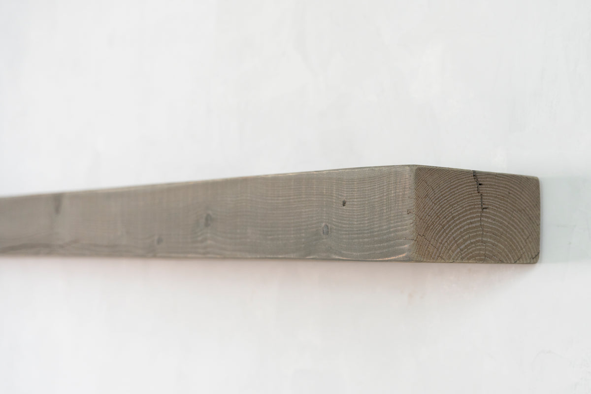 Wooden beam on a white background