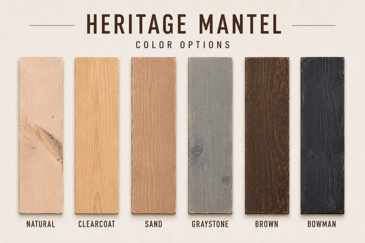 Heritage Mantel Color Options - Dakota Timber Co.