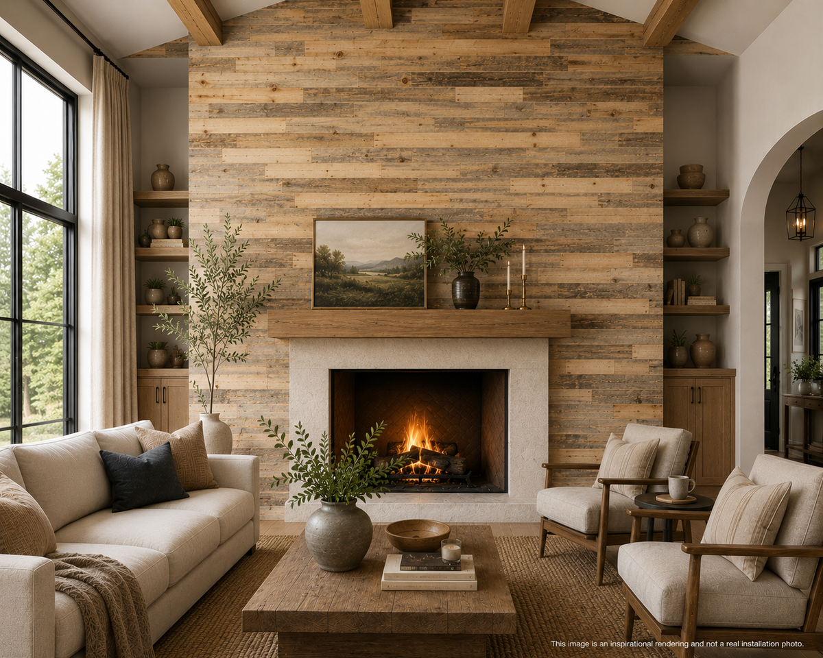 Heritage Pine Shiplap - Natural (Sold per Sq/Ft)