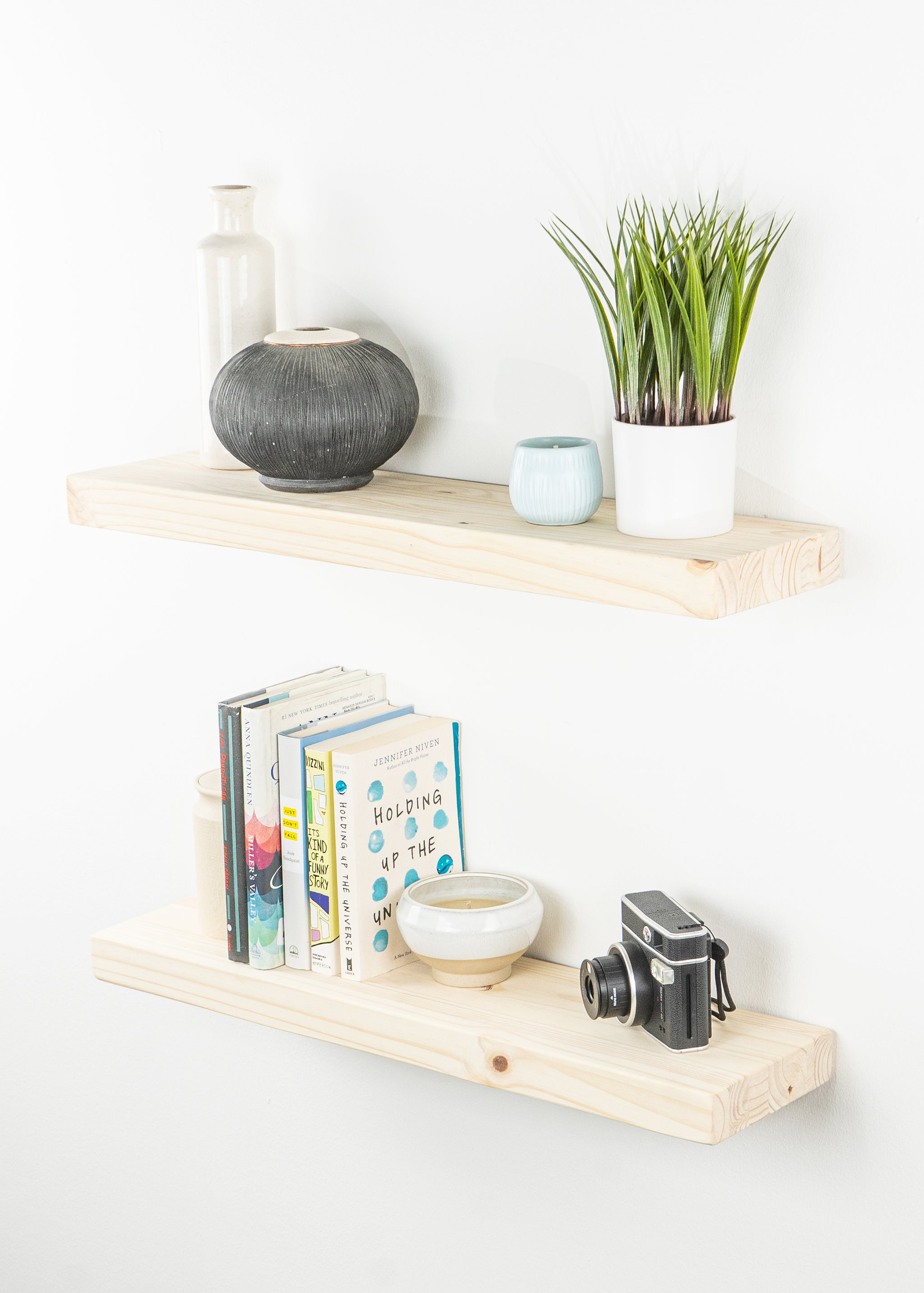 Custom Thick Floating Shelves. Sturdy Bracket Included. Shop Now!