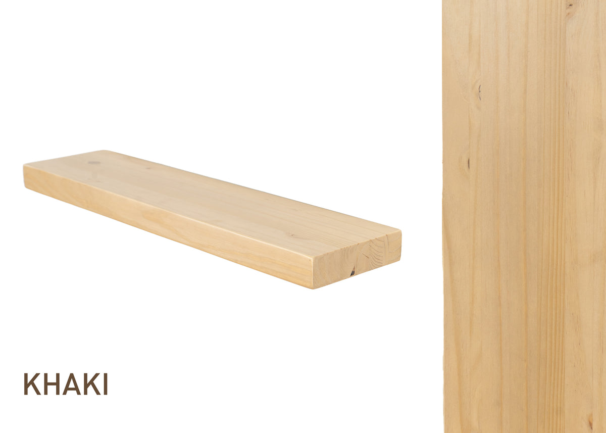 Natural Wood Floating Shelf Kit - Dakota Timber Co Floating Shelves - Light Wood Floating Shelf - Real Wood Shelves
