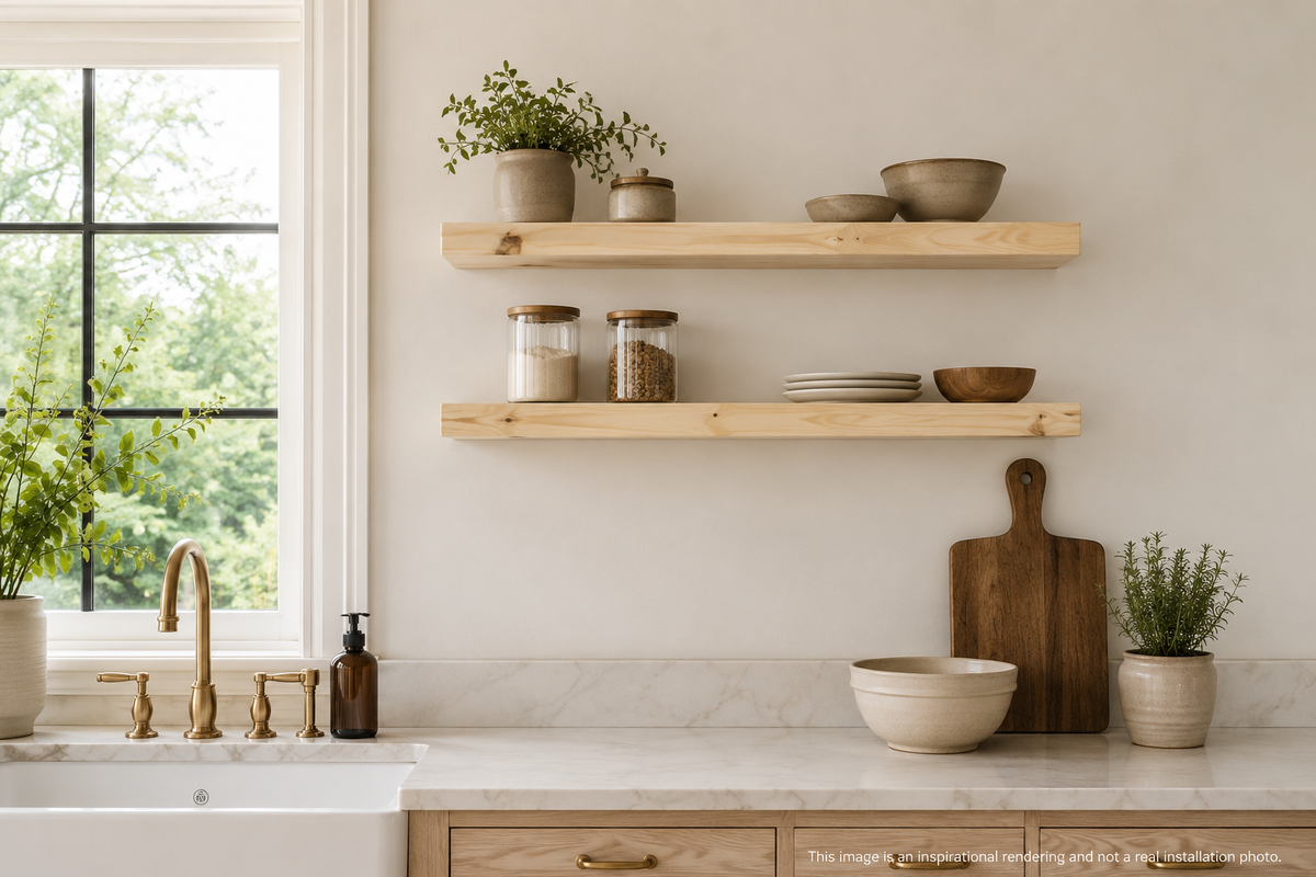 Sustain Unfinished Floating Shelf Kit