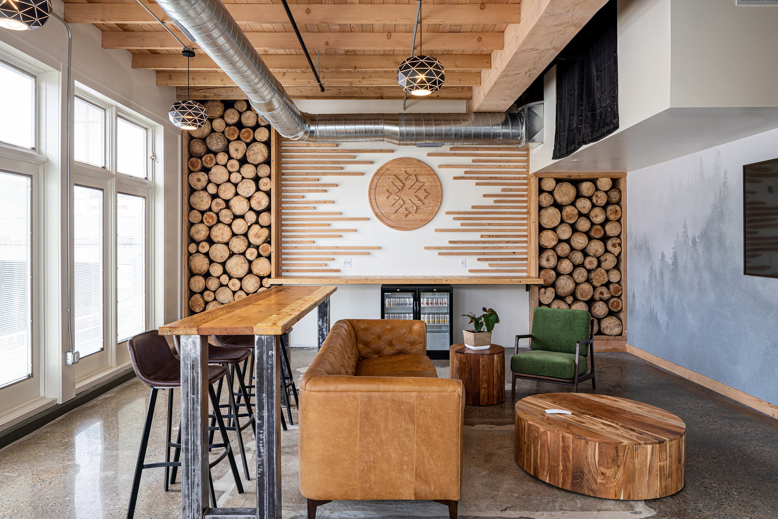 Custom Wood Bar Top | Dakota TImber Company Table Tops | Fargo Brewery Design