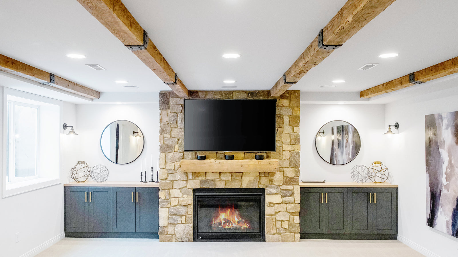 Rustic Wood Fireplace Mantel - Dakota Timber Co Mantels 