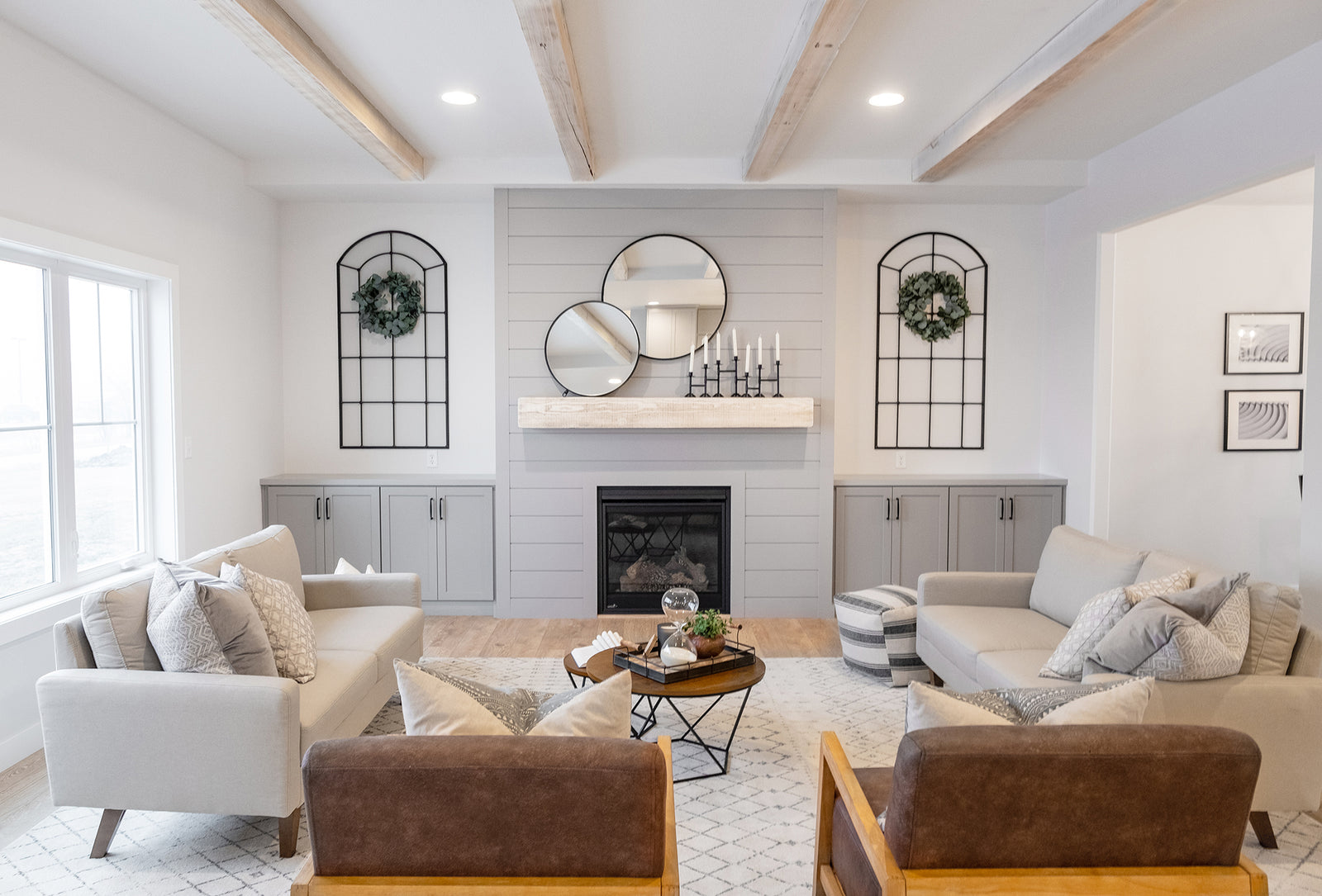 Wood Fireplace Mantel - Dakota Timber Co. Whitewash Mantel - Modern White Fireplace Mantel Mantle