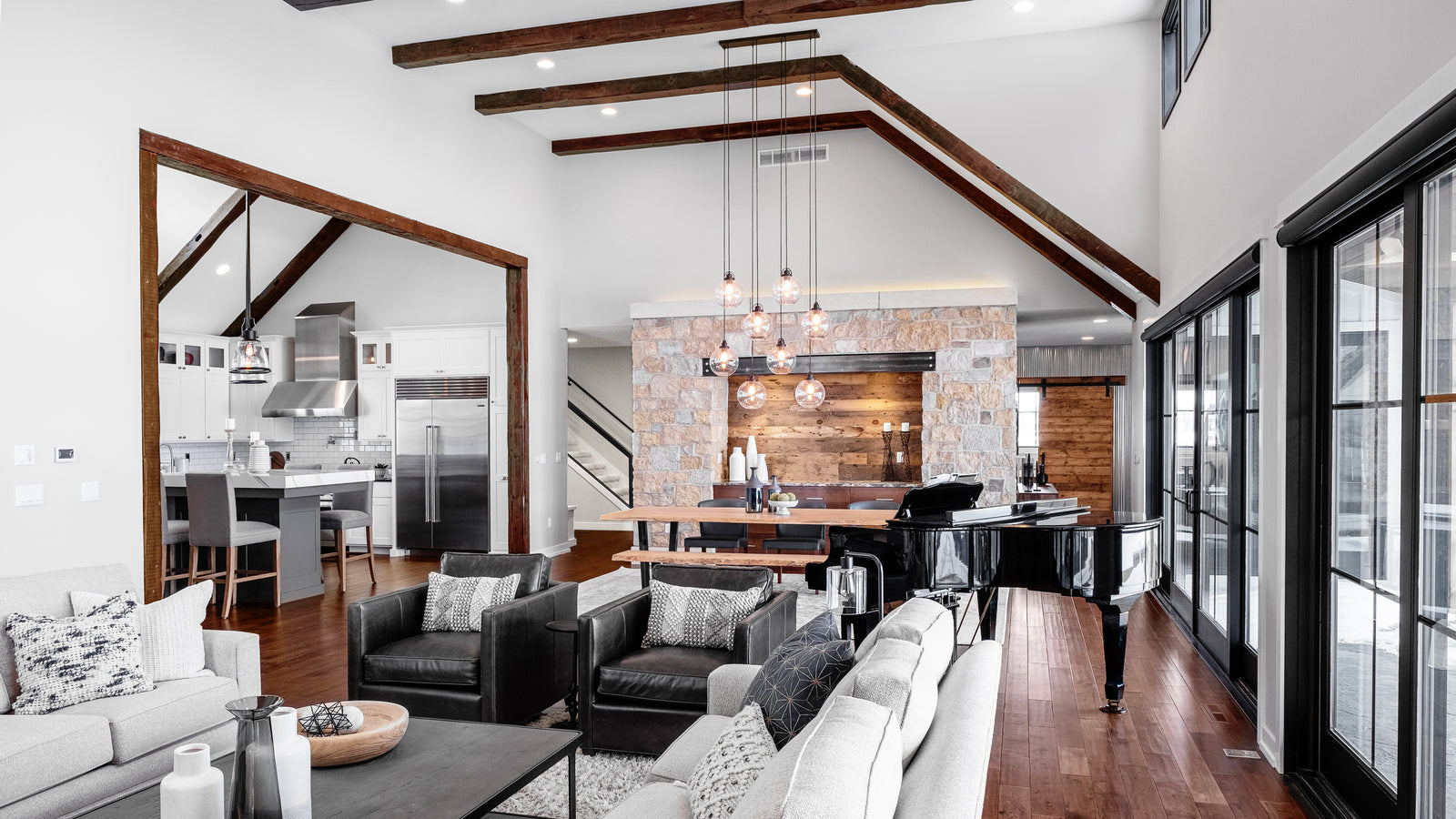 Reclaimed Wood Ceiling Beams | Dakota Timber Company | Rustic Wood Wall Paneling Shiplap | Fargo Custom Homes | Rustic Beams for Ceiling