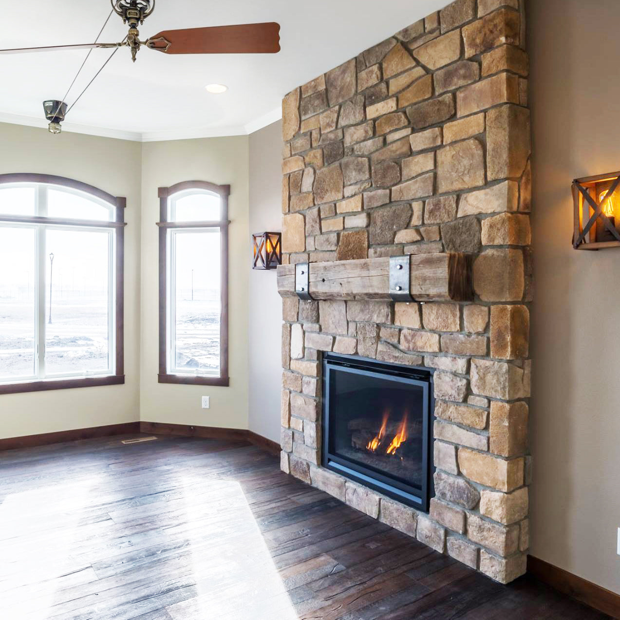 Rustic Fireplace Mantel - Wood Mantel - Reclaimed Mantel - Dakota Timber Co Mantels