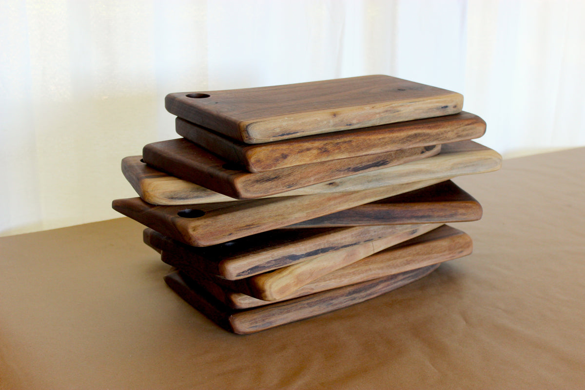 Live-Edge Walnut Charcuterie Board Gift Sets of 10 - Dakota Timber Co