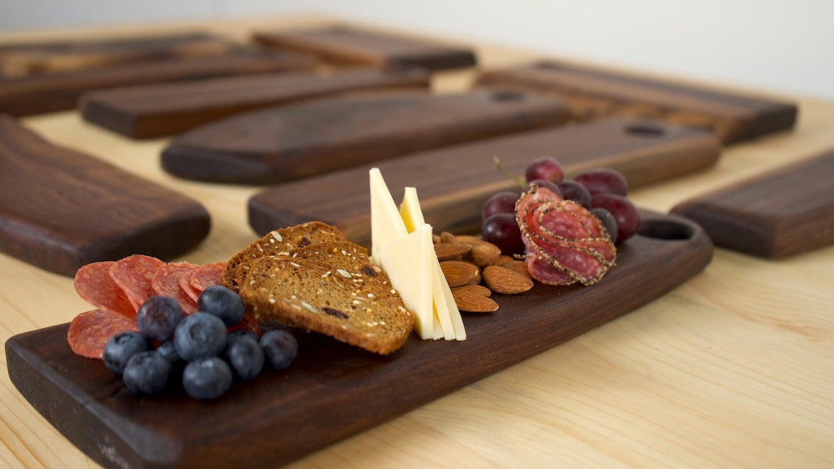 Walnut Charcuterie Board Bulk Sets (Qty 5) | Customizable | Add Logo ...