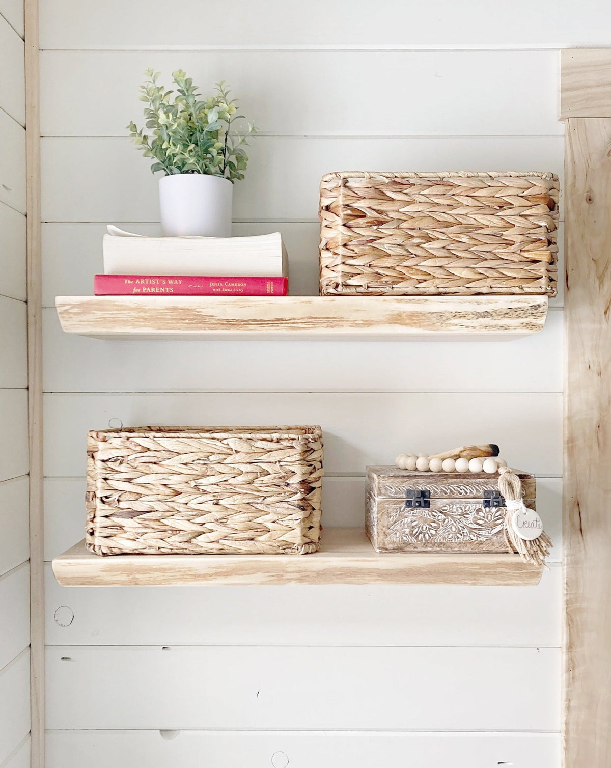 Unfinished Wood Floating Shelf - Raw Live Edge Shelf - Dakota Timber Co. Floating Shelves