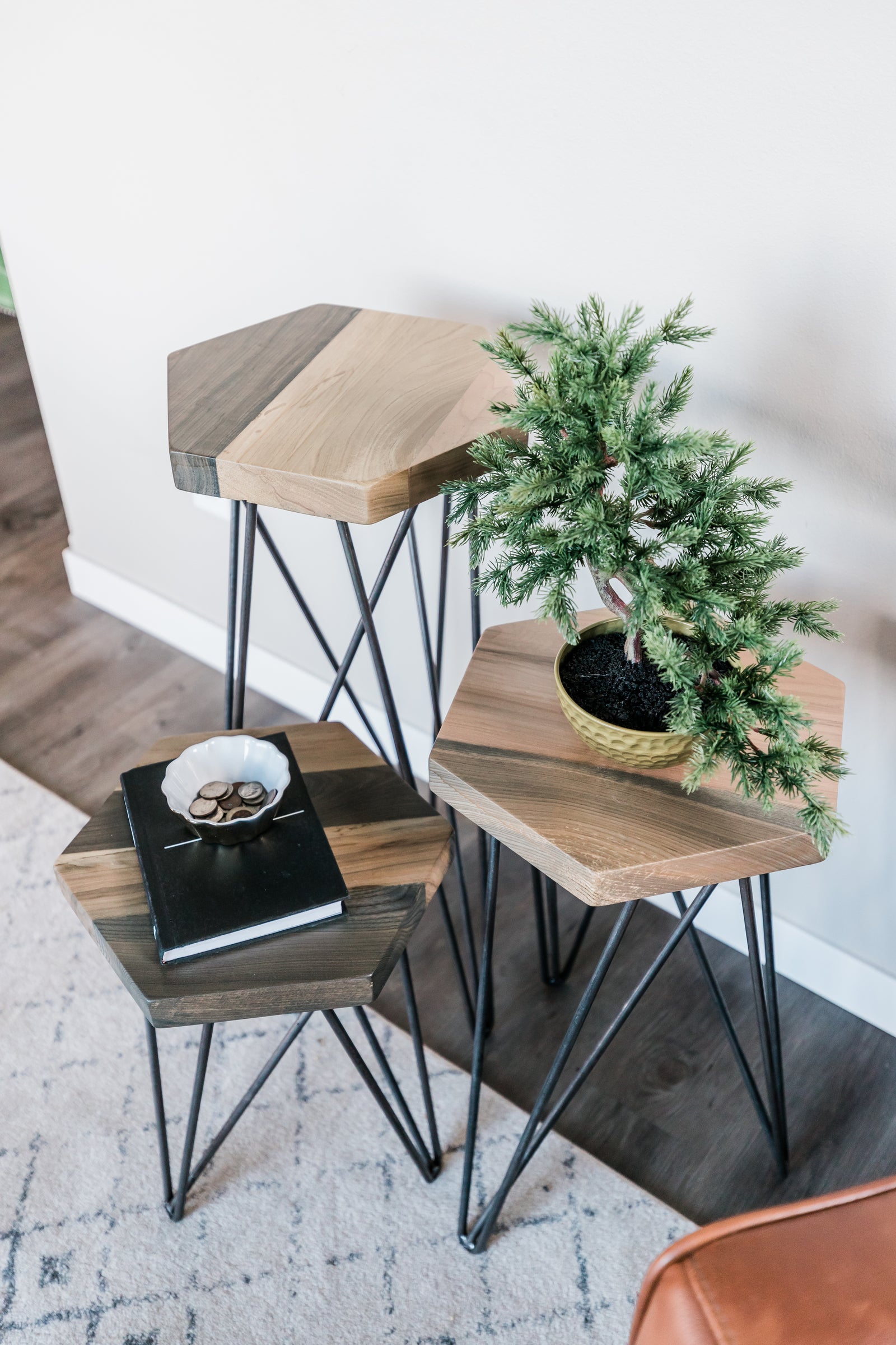 Hex Side Table - SS 2022 - Dakota Timber Co