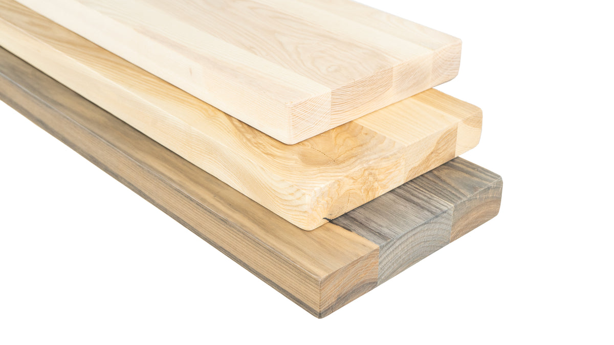 Premium Hardwood Floating Shelf Kit - Dakota Timber Co Floating Shelves - Real Wood Shelves